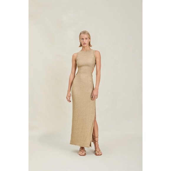 DEVON WINDSOR Maxine Dress in Marigold X-Small New Womens Knit Cut out Maxi Gown - Picture 16 of 16